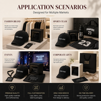Service tout-en-un : Casquette de baseball structurée avec logo personnalisé et coffret cadeau pour les fournisseurs de cadeaux et les événements d'entreprise – Ensemble d'emballage personnalisé