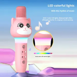 Microphone dynamique cardioïde sans fil pour enfants, machine à chanter pour l'éducation précoce, jouet pour bébé fille, karaoké - Product Image 4