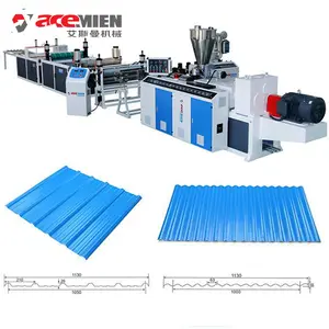 Acemoen mesin plastik anti korosif ubin atap bergelombang mesin produksi ekstruder lembar UPVC untuk peralatan industri