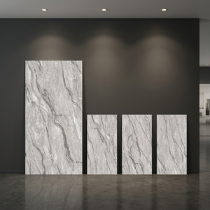 Azulejos de porcelana pulida Victoria Sterling de 800x1600 mm para suelo y pared, diseño elegante en gris, 80x160 cm - Product Image 1
