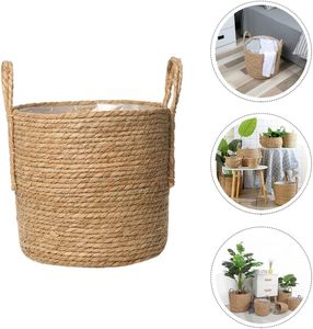 Nordic Woven Straw Modern Round Eco-Friendly <b>Storage</b> <b>Basket</b> <b>Large</b> Floor Use High Quality Wholesale - Product Image 4