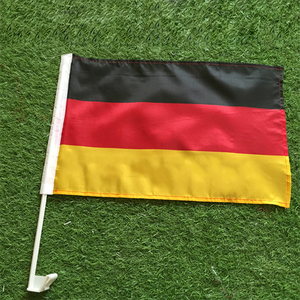 Bannières de drapeaux de voiture allemandes de fenêtre de 30x45cm 12x18in personnalisées avec le drapeau de sublimation de bâton sur la voiture - Product Image 3