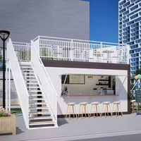 Maison préfabriquée en acier au design moderne et luxueux, avec porte coulissante, pour usage en restaurant et hôtel, vente en gros sur mesure