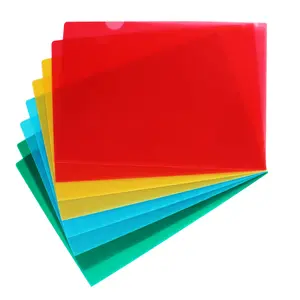 Plastik PP Warna A4 Ukuran Lipat Clipboard Papan Klip Di Dalam Halaman Tahan Air Huruf File Folder