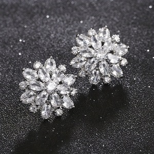 Women Sunflower Stone <b>Stud</b> <b>Earrings</b> Minimal Fashion Jewelry - Product Image 6