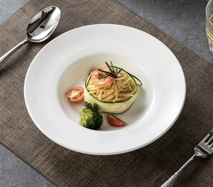 <span class=keywords><strong>Piatti</strong></span> e Vassoi in Ceramica <span class=keywords><strong>di</strong></span> <span class=keywords><strong>Porcellana</strong></span> Bianca Ecologica, Design Moderno per Ristoranti, Vendita all'Ingrosso a Tonnellata - Product Image 4