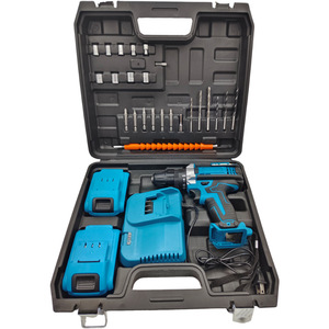 Ensemble d'outils électriques 3-en-1 à percussion à deux vitesses, perceuse, tournevis et outil multifonction au lithium-ion - Product Image 2
