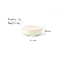 Mini boîte ronde et compacte en vrac personnalisée en usine pour poudre Conteneur 3g vide double couche en plastique pour poudre de presse compacte