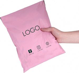 Custom Poly <b>Waterproof</b> Tear-Proof Matte Black Self-adhesive Recyclable Courier Bag Custom Logo for Apparel Shoes <b>Socks</b> Shipping - Product Image 1