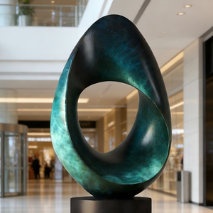 Sculptures Extérieures Personnalisées en Acier Inoxydable de Grande Taille, Surface Patinée/à Motifs de Pierre/Ressemblant à la <span class=keywords><strong>Rouille</strong></span>, Œuvres d'Art Métalliques de Haute Qualité - Product Image 4