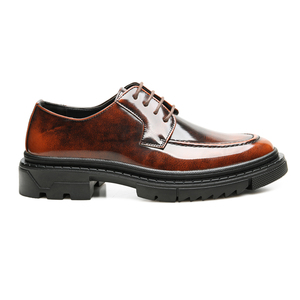 Zapatos de vestir para hombre, tallas 38-48, para otoño, con suela de plataforma, punta redonda, cómodos, con cordones, modelo WZ25 - Product Image 2