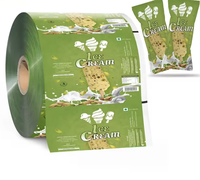 Film plastique laminé en rouleau pour emballage alimentaire de crème glacée/bâtonnets glacés, personnalisable, flexible et de qualité alimentaire