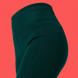 Pantalones de Equitación Color Verde Azulado para Mujer, Ropa Ecuestre Transpirable con Asiento Completo de Silicona y Bolsillo Multicolor, Disponible OEM - Product Image 1