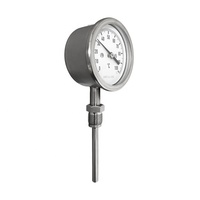 Thermomètre de température d'eau industriel radial WSS à cadran 40mm 60mm 100mm Thermomètres bimétalliques de qualité en acier inoxydable