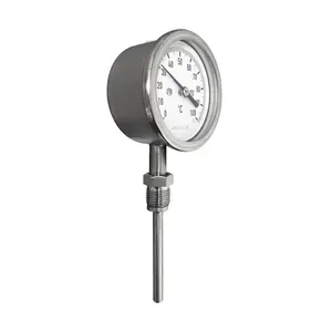 40mm 60mm 100mm Dial WSS Radial Industrial Water Temperature Thermometer Gauge Stainless Steel Quality Bimetal Thermometers