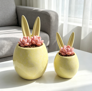Maceta de Cerámica con Diseño de Tulipán, para Plantas, con Relieve Floral, para Interiores, Suculentas, Decoración del Hogar y Regalo de Boda, Venta al Por Mayor - Product Image 2