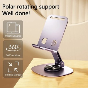 Supporto per Telefono e Tablet da Scrivania in Lega di Alluminio con Rotazione a 360° Pieghevole Flessibile Portatile - Product Image 4