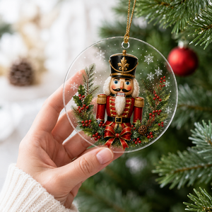 Adornos Navideños Redondos de Acrílico: Muñeco de Nieve, Reno, Cascanueces, Gnomo, Cardenal, Casa de Jengibre, Decoración Colgante para Árbol de Navidad y Fiestas - Product Image 5