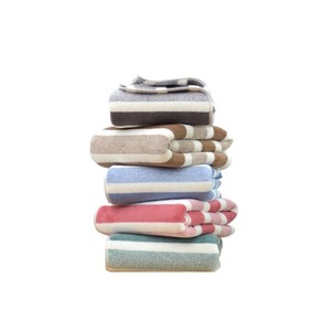 Serviette de bain rayée en polaire corail, séchage rapide, rectangulaire, pour la plage, 300g 400g, rose, vert, bleu, marron, gris, lavable en machine - Product Image 5