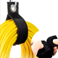 Organisateur de rangement robuste pour câbles longs, attaches extensibles, sangles, boucles et crochets pour câbles, tuyaux, cordons d'alimentation et cordes