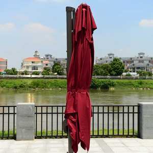 Sombrilla para jardín al aire libre, sombrilla de plátano, impermeable, con energía solar, luces LED, sombrilla lateral de acero - Product Image 5