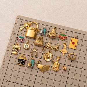 In Stock Stainless Steel DIY Pendant Necklace Fashion Daily Life Series Religious Style 18K Gold Color Vacuum Plating Charms - Product Image 2