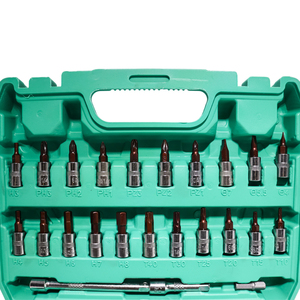 Jeu de douilles à cliquet 53 pièces 1/4'' à 72 dents, qualité industrielle, acier au carbone, kit d'outils professionnel pour mécaniciens et ateliers automobiles - Product Image 3