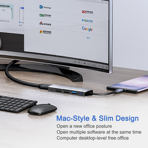 Giá rẻ sablent 4 cổng <span class=keywords><strong>USB</strong></span> HUB 3.0 2.0 HDMI HUB cho MacBook Pro iMac PC máy tính xách tay máy tính xách tay Hub <span class=keywords><strong>USB</strong></span> 3.0 - Product Image 5