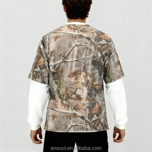 Bán Buôn Tùy Chỉnh Nặng Quá Khổ Bông Đồ Họa Quá Khổ In T-Shirts Hai Lớp Waffle Tay Áo T Áo Sơ Mi Cho Nam Giới - Product Image 2