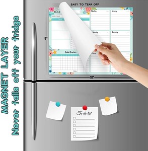 Bloc-notes magnétique hebdomadaire OEM avec suivi des habitudes, 53 feuilles, 10"x8", liste de tâches, planificateur de bureau et calendrier pour réfrigérateur, pour la maison et le bureau - Product Image 4