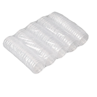 Capsule de protection ronde transparente pour pièces de monnaie en plastique de 20 mm et 20,5 mm