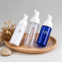 Flacon Distributeur Moussant Rechargeable 40ml 50ml 80ml, Pompe à Mousse Blanche Transparente Bleue 50ml 80ml pour Emballage de Nettoyant Visage Quotidien