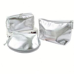 Trousse de Toilette Personnalisable en Cuir Souple, Sac Cosmétique Tendance en PU avec Fermeture Éclair Durable, Portable et Imperméable, Motif Bonbon - Product Image 1