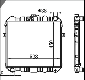قطع غيار نظام التبريد الآلي، رادياتير كامل من الألومنيوم لشاحنات دايهاتسو دلتا مان V98 V99 V116 V118 V119، رقم القطعة الأصلية 16400-87356 - Product Image 6