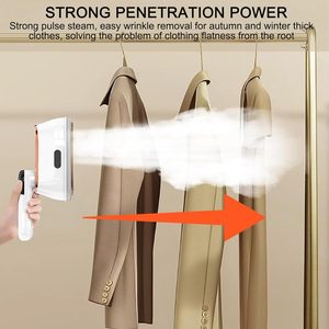 Fer à vapeur portable 110 ml, fer à vapeur électrique sec et humide avec semelle en titane pour vêtements, hôtel, voiture, maison - Product Image 2