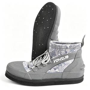 <span class=keywords><strong>Scarpe</strong></span> da Pesca Antiscivolo in Neoprene da 5mm con Suola in Feltro Borchiata per Roccia e Barriera Corallina, per Pesca in <span class=keywords><strong>Mare</strong></span> e Attività all'Aperto, con Chiodi in Acciaio sul Fondo in Feltro - Product Image 1
