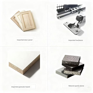 Erxi ücretsiz tasarım özel genel kiraz ahşap açık mutfak dolabı için özel soba ile İskandinav Minimalist tarzı mutfak - Product Image 6