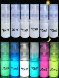批发夜光发光闪光发光颜料发光粉身体闪光喷雾 - Product Image 5