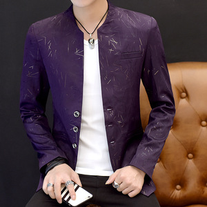 China Factory High Quality <strong>Mens</strong> <strong>Blazer</strong> <strong>Suit</strong> Printed Slim Casual <strong>Mens</strong> <strong>Suit</strong> Thin Jacket Youth Costumes <strong>Men's</strong> Slim Fit <strong>Suits</strong> - Product Image 6