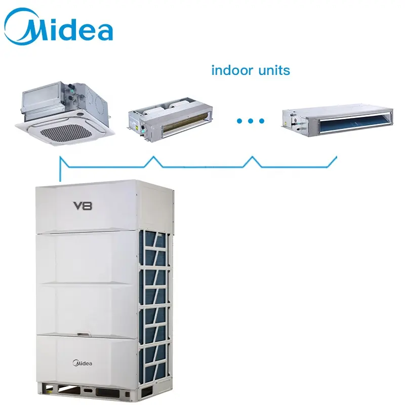 تكييف هواء ذكي من Midea vrf v8 استهلاك طاقة منخفض في وضع الاستعداد بقدرة 28 كيلووات وحدة هواء hvac سبليت تكييفات هواء صناعية