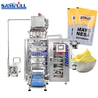 Machine d'emballage automatique multi-voies à scellage 4 côtés pour sachets de liquides et sauces, machine de remplissage pour petits sachets de mayonnaise