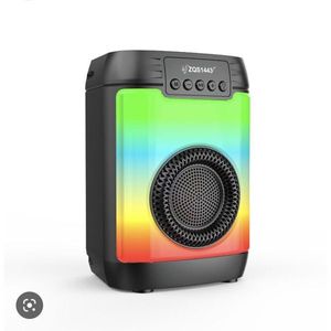 Portable Bluetooth <b>Speaker</b> ZQS1443 Colorful <b>LED</b> Light With Mic For Outdoor Use - Product Image 1