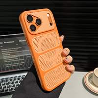 Casing Ponsel Mewah Pendingin Bernapas dengan Disipasi Panas untuk iPhone 17 Air, Cover TPU PC untuk iPhone 16, Casing Ponsel Magnetik