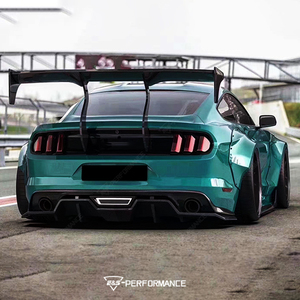 Accessoires automobiles : Kit carrosserie style large 2 en fibre de carbone pour <span class=keywords><strong>Mustang</strong></span>, nouveau pare-chocs avant robot, jupes latérales et capot - Product Image 6