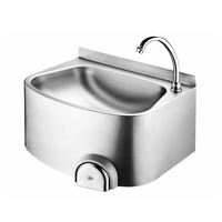 Ensemble de lavabo mural à commande au genou en acier inoxydable pour hôpital et laboratoire médical