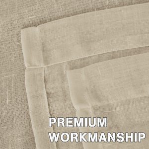 Tela de cortina transparente de poliéster 100% con aspecto de lino, precio barato para sala de estar, - Product Image 5