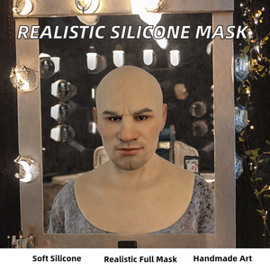 Máscara de Silicona Realista de Cabeza Completa, Suave, Reutilizable, Impermeable, para Cosplay, Maquillaje y Actuaciones - Product Image 2