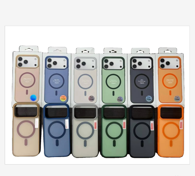 Factory Magnetic Frosted TPU+PC Magnetic Transparent Phone Case for iPhone 17 16 15 14 Pro Max Box Package