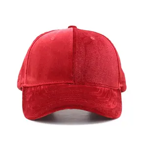로고 모자 남자 레드 반짝이 벨벳 새로운 트렌드 패션 야구 모자 자수 스포츠 야구 모자
