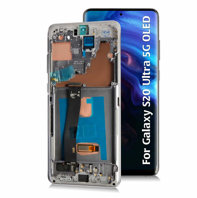 Wholesale  for Samsung Galaxy S20 Ultra 5G Screen Replacement Fingerprint Support 6.78" Display Assembly Touch Screen